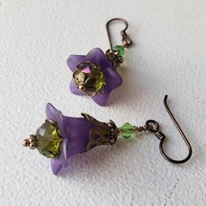 Acrylic Flower Earrings - Handmade